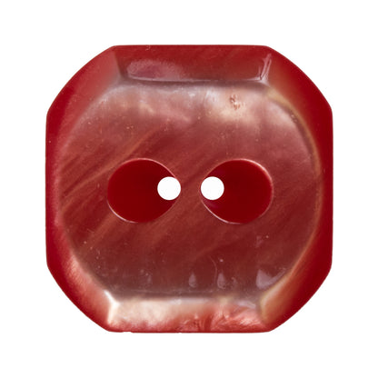 Italian Red Plastic Button - 54L/34mm