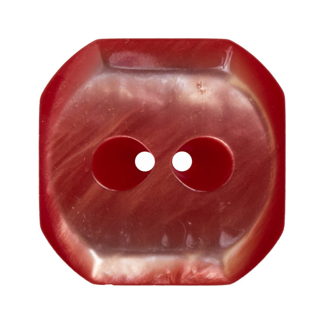 Italian Red Plastic Button - 54L/34mm