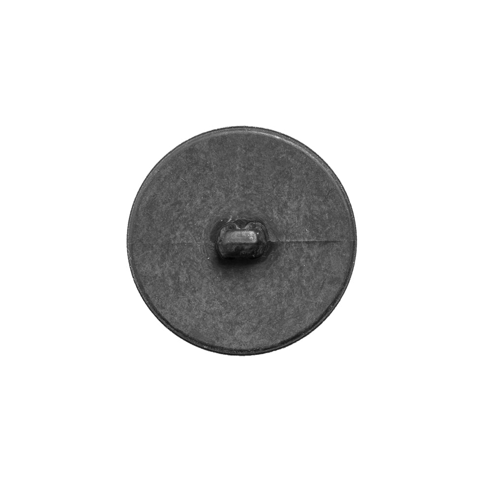 Italian Gray Plastic Shank Back Button - 28L/18mm - Detail