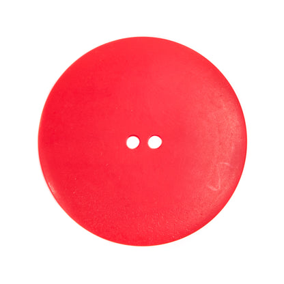 Italian Red Plastic Button - 44L/28mm - Detail