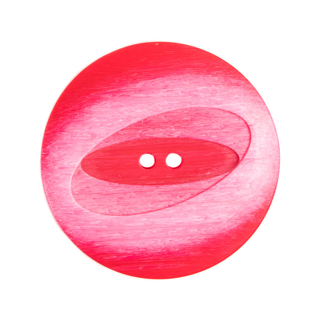 Italian Red Plastic Button - 44L/28mm
