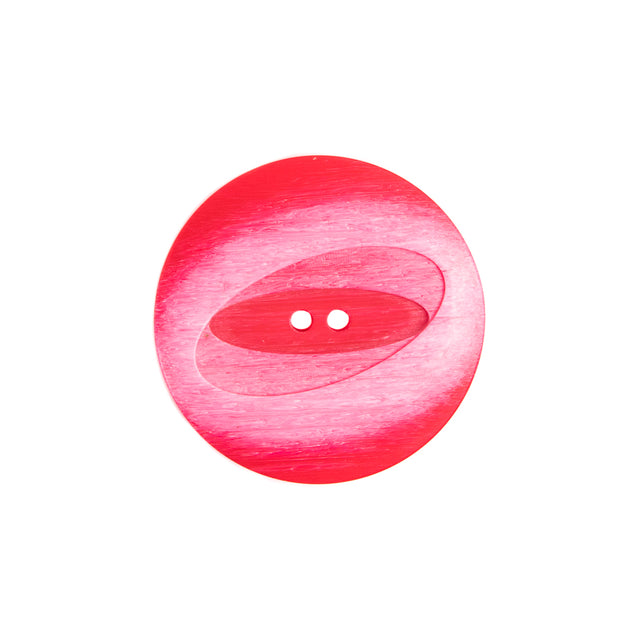 Italian Red Plastic Button - 36L/23mm