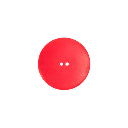 Italian Red 2-Hole Plastic Button - 28L/18mm Detail