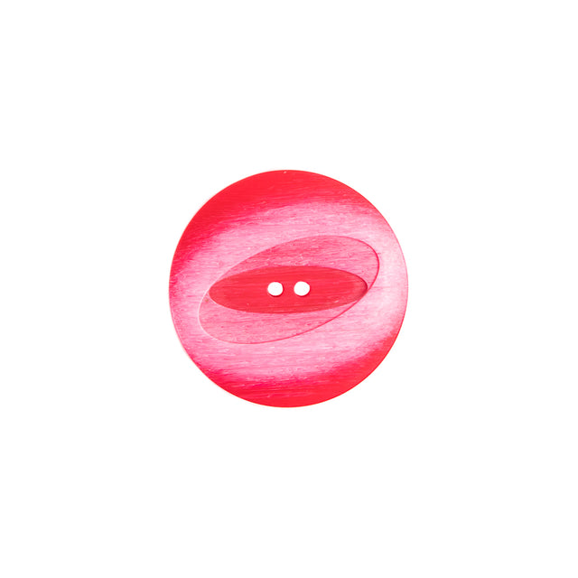 Italian Red 2-Hole Plastic Button - 28L/18mm