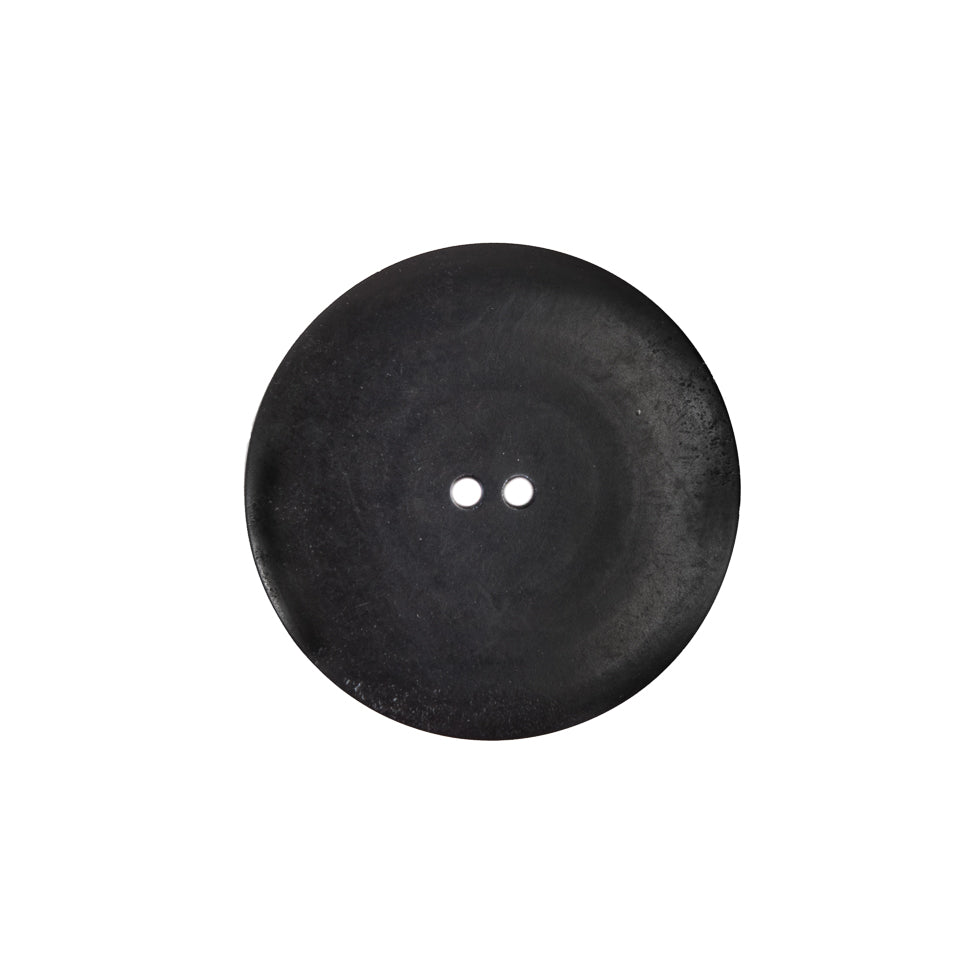 Italian Black/Silver Plastic Button - 36L/23mm - Detail