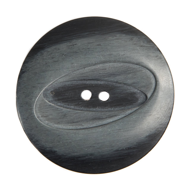 Italian Black Plastic Button - 54L/34mm