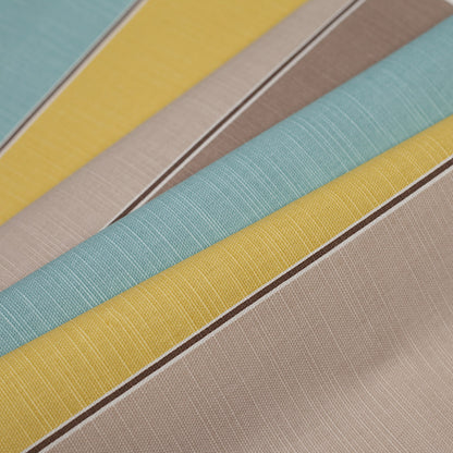 Azure Cotton Woven Wide Stripes Folded