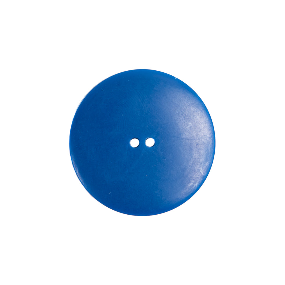 Italian Blue Plastic Button - 36L/23mm - Detail