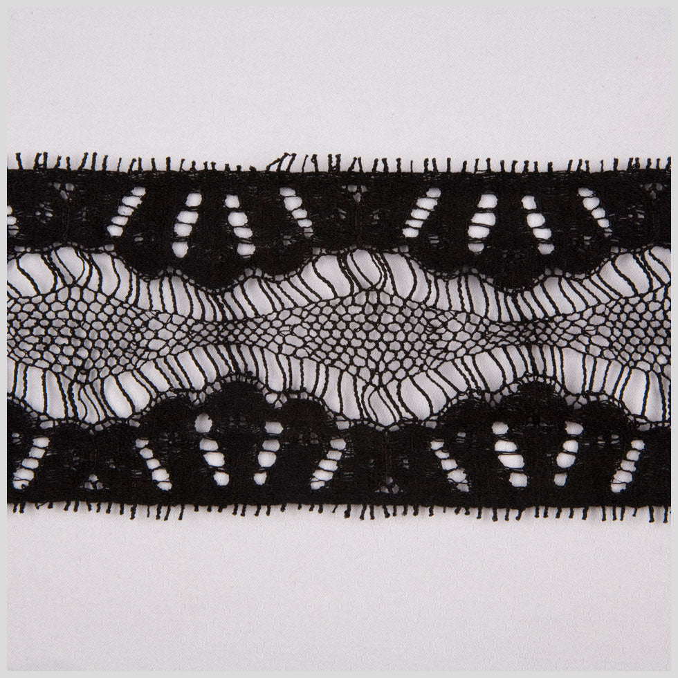3 Black French Lace