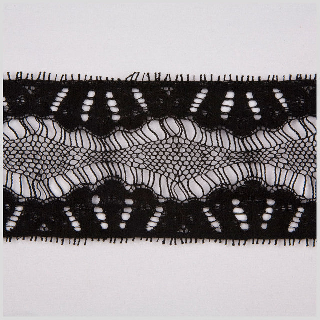 3 Black French Lace