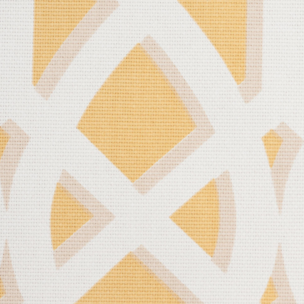 Egg Yolk Geometric Heavyweight Cotton Detail