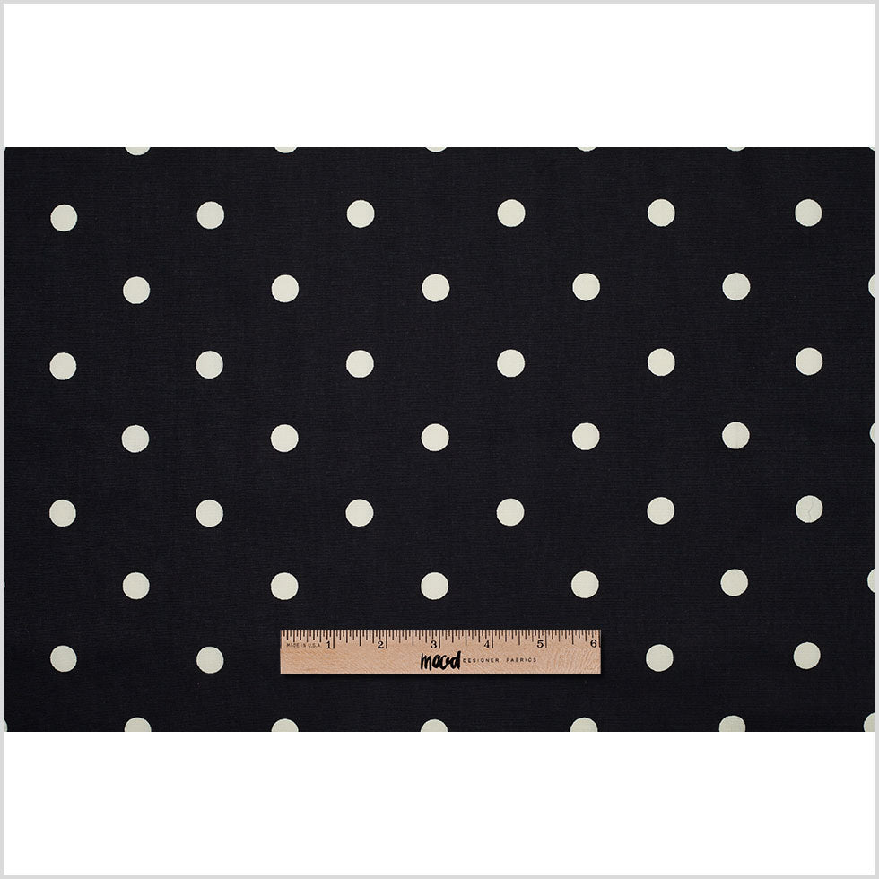 Licorice Cotton Canvas Polka Dots - Full