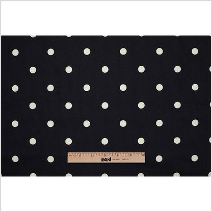 Licorice Cotton Canvas Polka Dots - Full