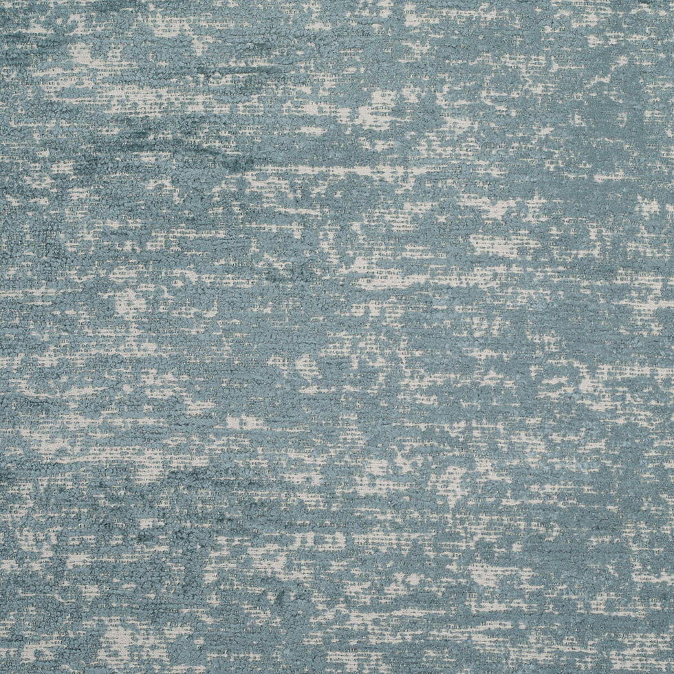Turkish Cornflower Blue Polyester-Acrylic Flocked Woven