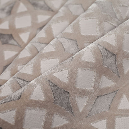 Platinum Black Geometric Laser Cut Velvet Folded