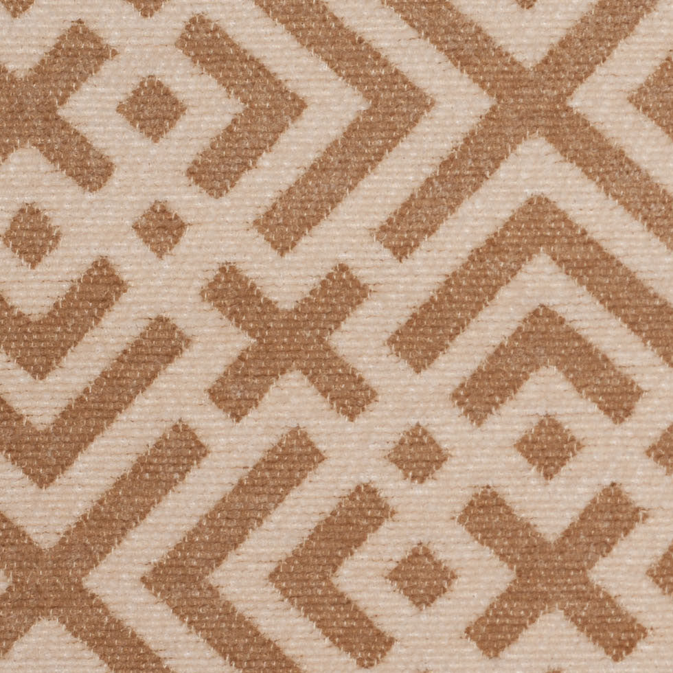 Tannin and Eggnog Geometric Acrylic-Polyester-Viscose Chenille Detail