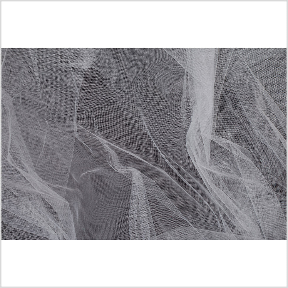 Nylon Tulle 108" - Silk White - Pavlova Wide Collection Folded