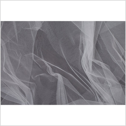 Nylon Tulle 108" - Silk White - Pavlova Wide Collection Folded