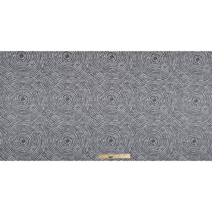 Slate Geometric Swirls on a Cotton and Polyester Woven - Full