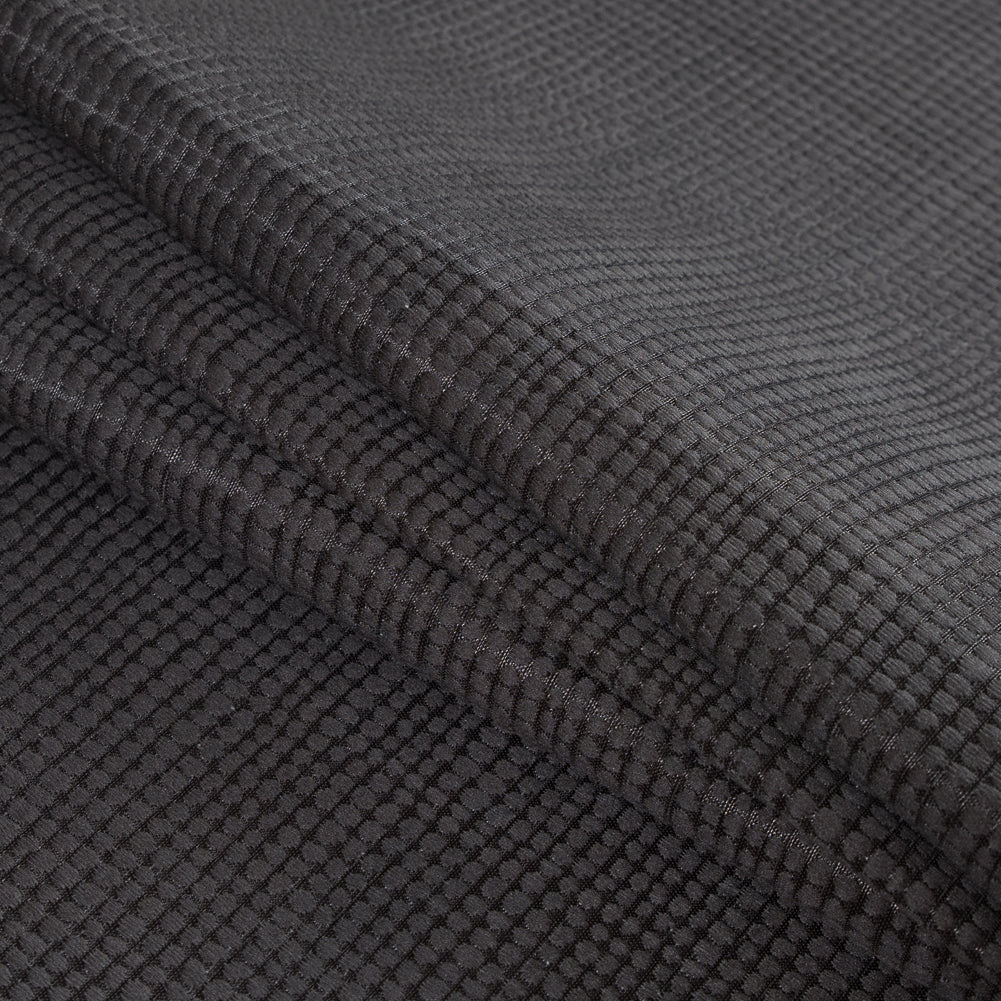 Slate Geometric Cotton and Polyester Woven - Folded
