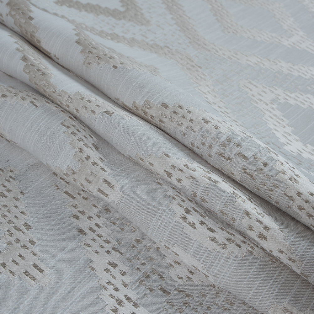 Champagne Diamond Woven Cotton and Polyester Blend - Folded