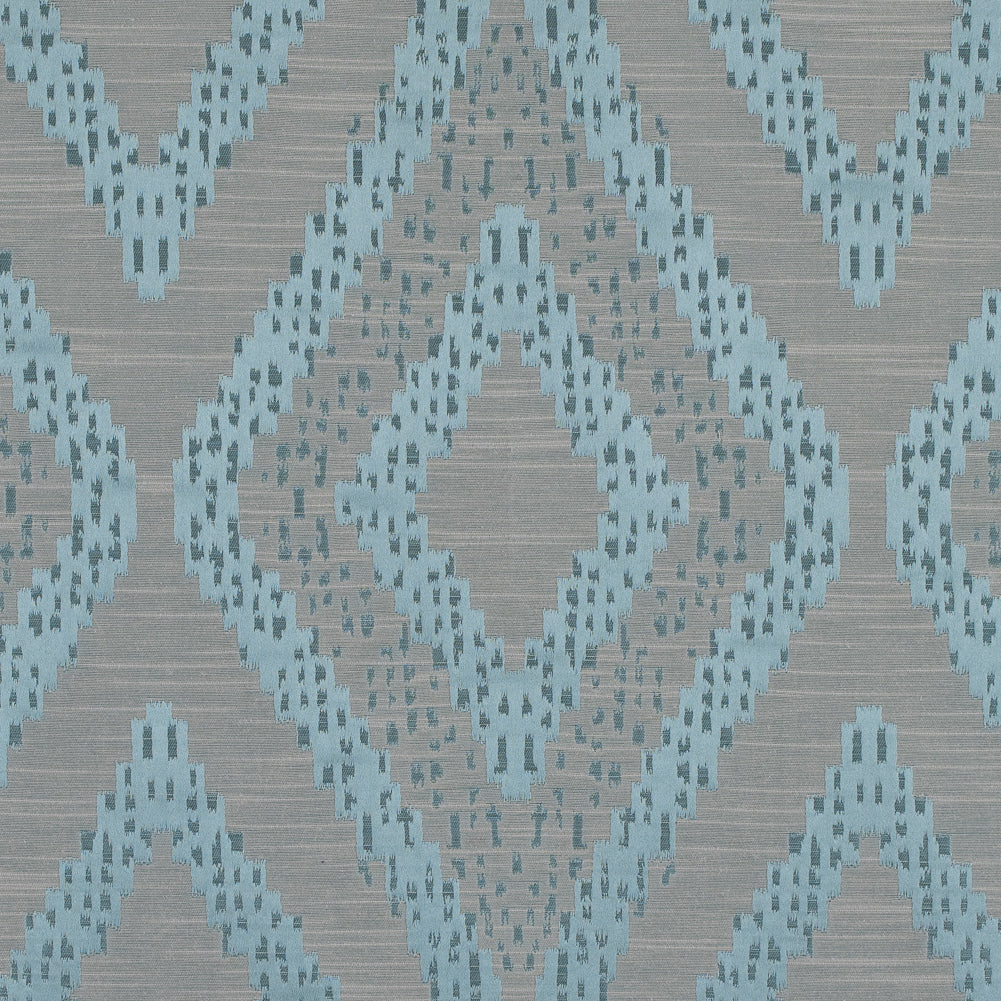 Azure Diamond Woven Cotton and Polyester Blend