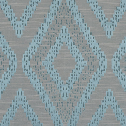 Azure Diamond Woven Cotton and Polyester Blend