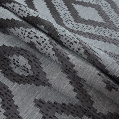 Slate Diamond Woven Cotton and Polyester Blend - Folded
