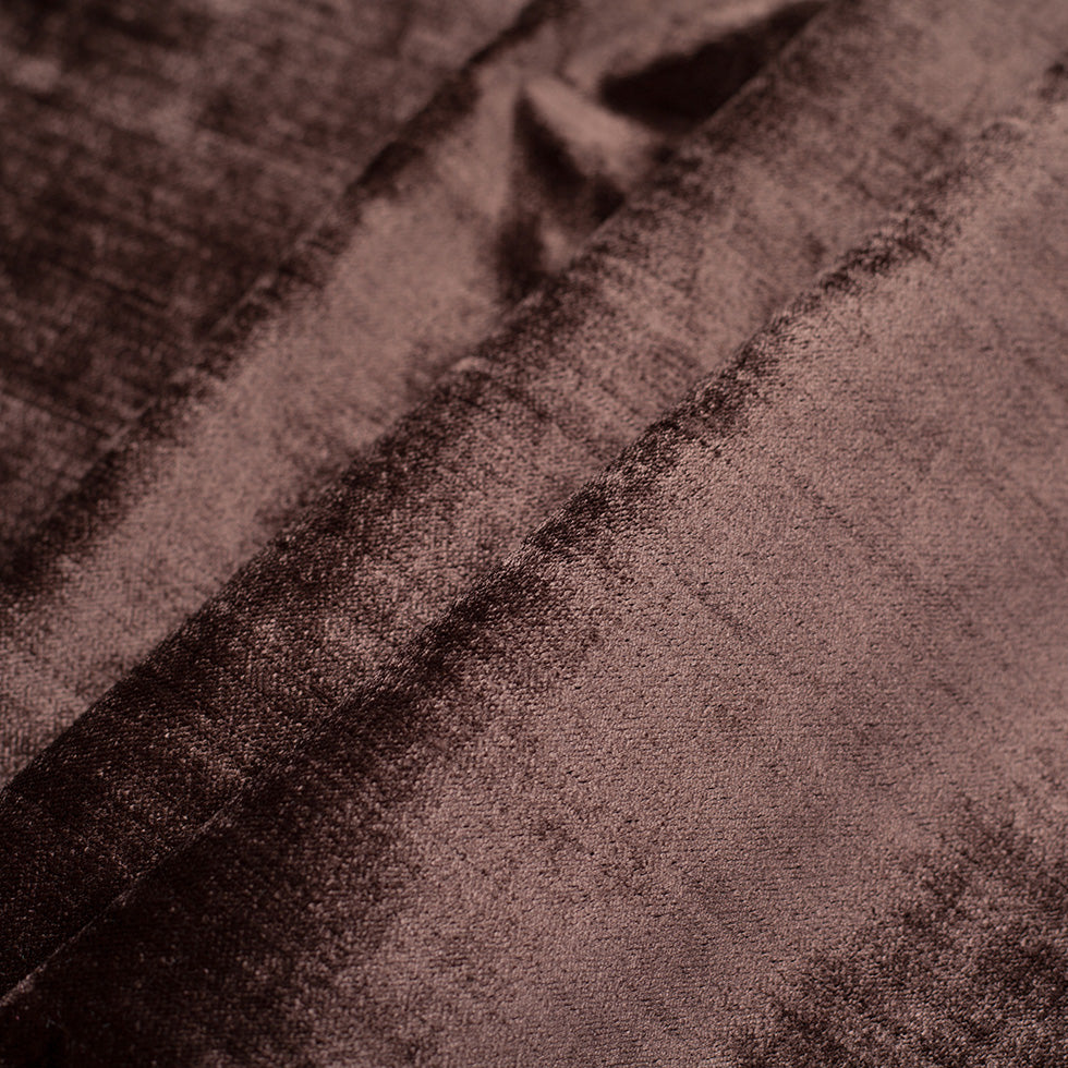 Turkish Chestnut Polyester Velvet - Folded