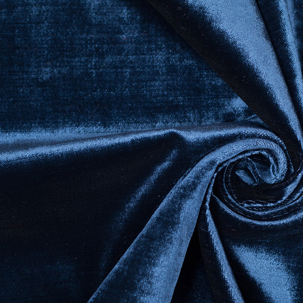 Turkish Royal Blue Polyester Velvet