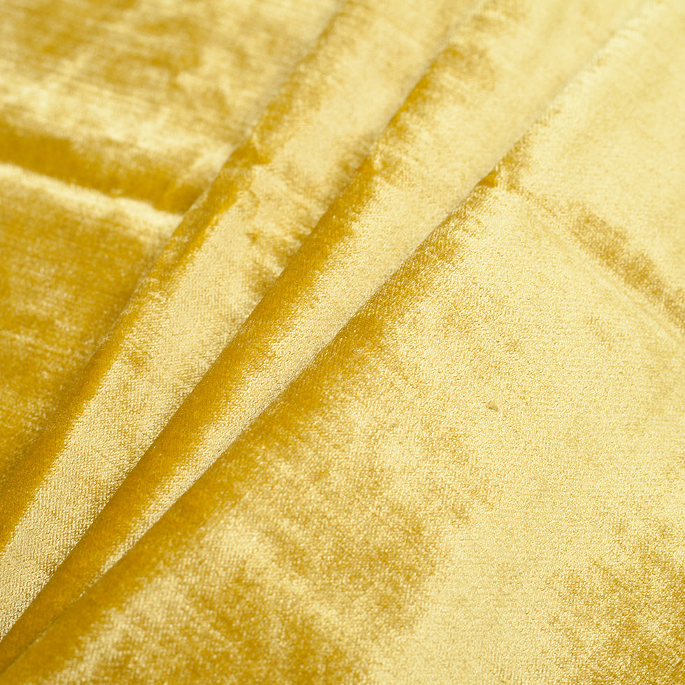 Turkish Lemonade Polyester Velvet - Folded
