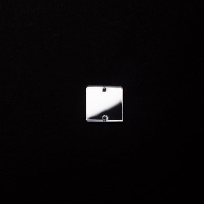 Silver Laminate 2-Hole Square Plastic Mirror - 40L/25.5mm