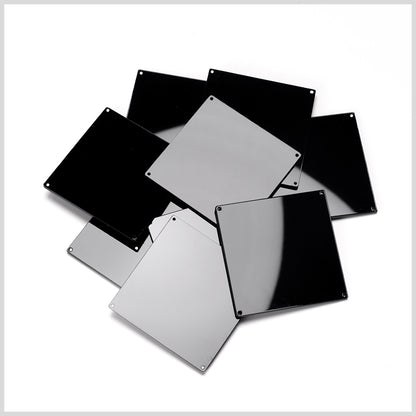 Black Laminate 4-Hole Square Plastic Button - 110L/70mm Detail