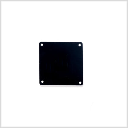 Silver Laminate 4-Hole Square Plastic Button - 40L/25mm