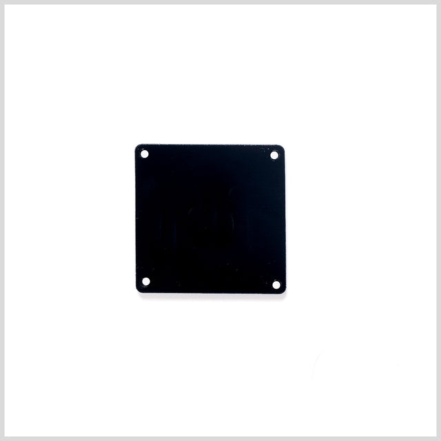 Silver Laminate 4-Hole Square Plastic Button - 40L/25mm