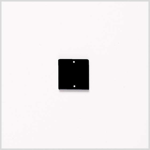 Black Laminate 2-Hole Square Plastic Button - 30L/19mm