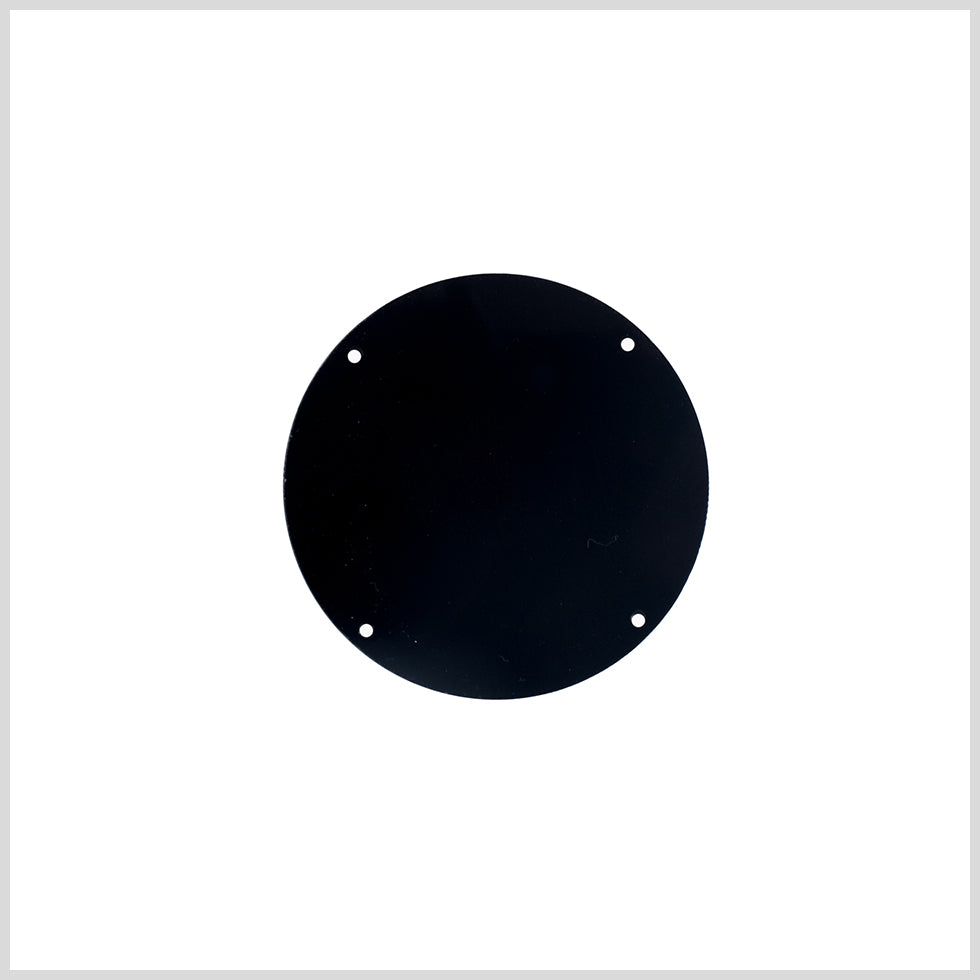 Black Laminate 4-Hole Round Plastic Button - 80L/50.8mm