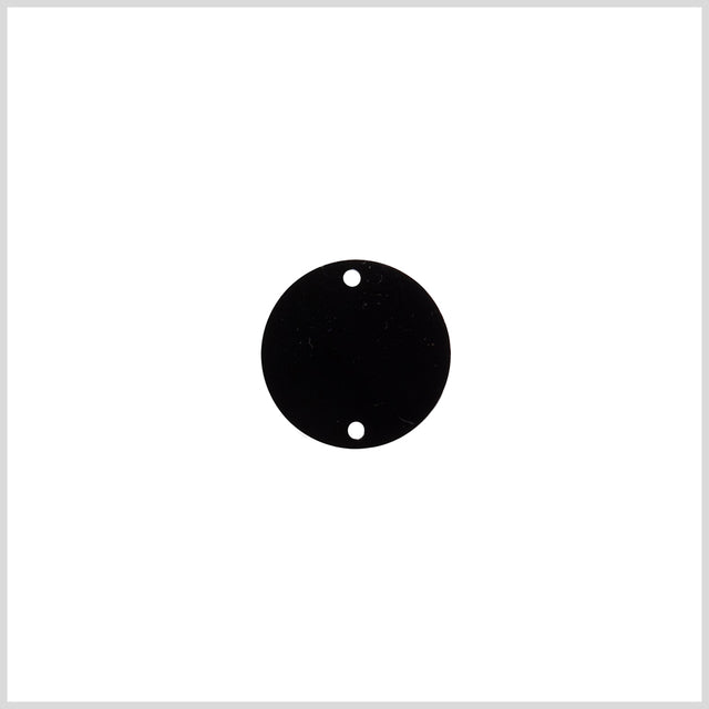 Black Laminate 2-Hole Round Plastic Button - 30L/19mm