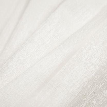 Indian White Striped Polyester-Cotton Brocade Folded