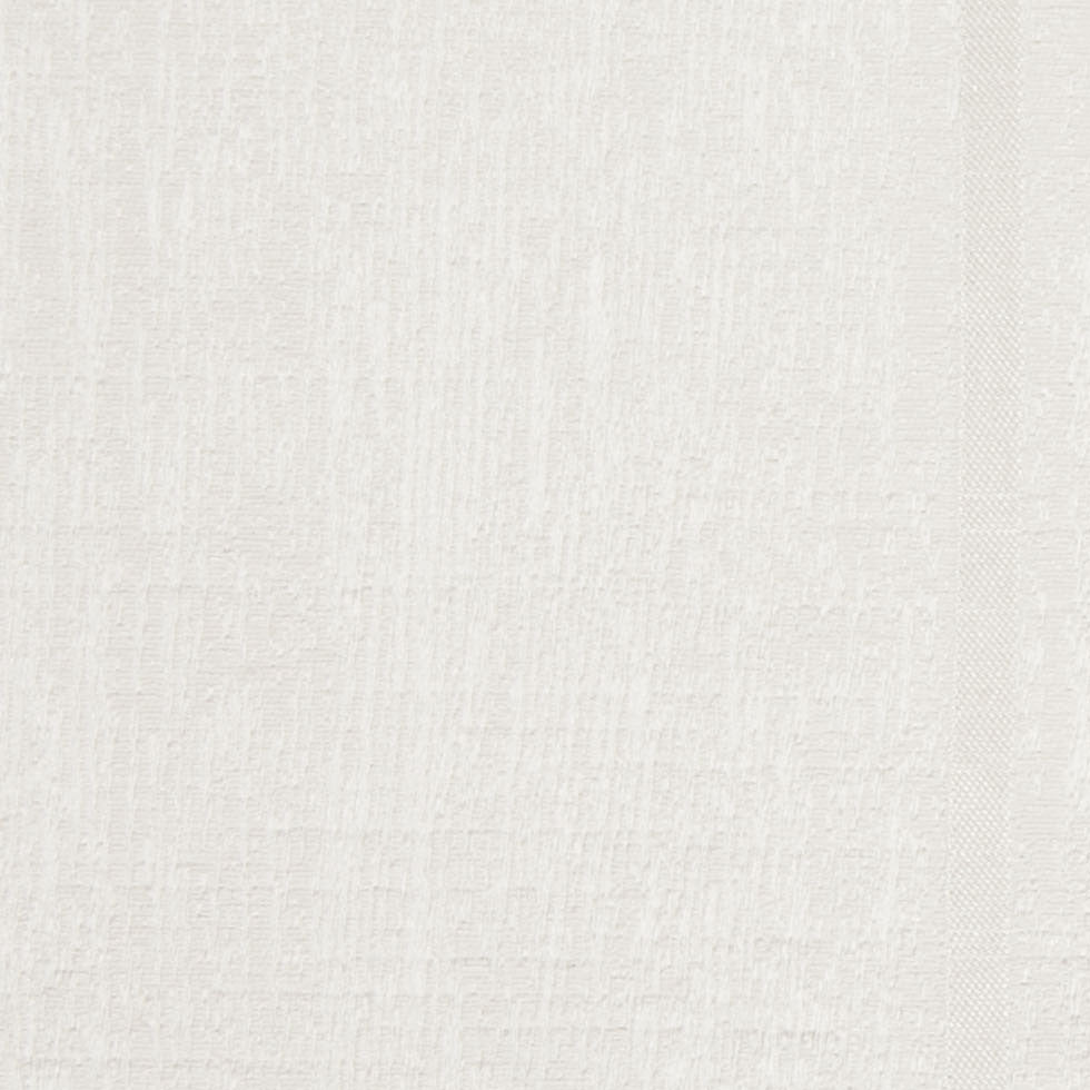 Indian White Striped Polyester-Cotton Brocade Detail