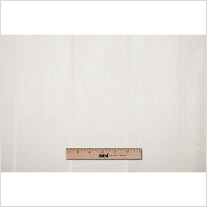 Indian White Striped Polyester-Cotton Brocade Full