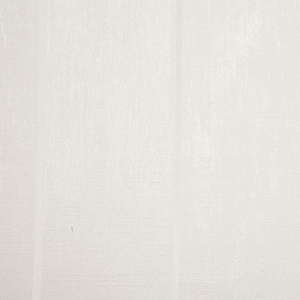 Indian White Striped Polyester-Cotton Brocade