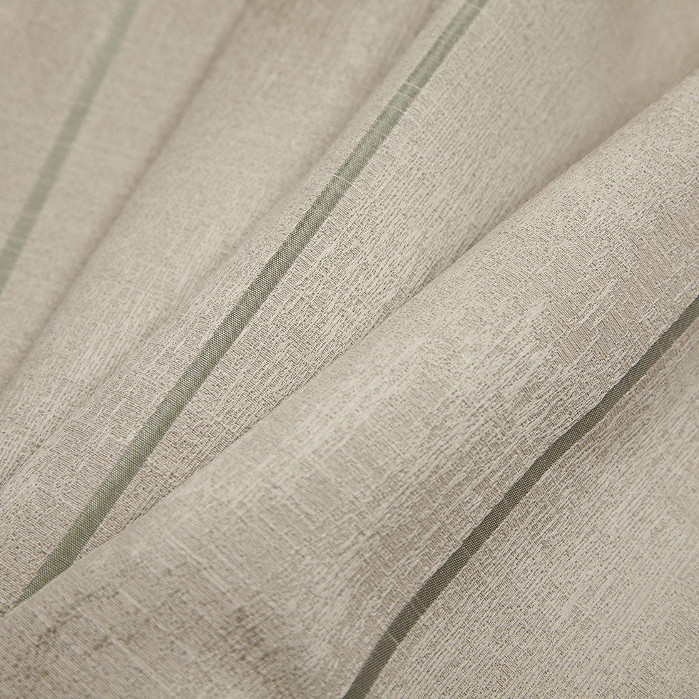 Indian Silver Striped Polyester-Cotton Brocade - Folded