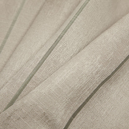 Indian Silver Striped Polyester-Cotton Brocade - Folded