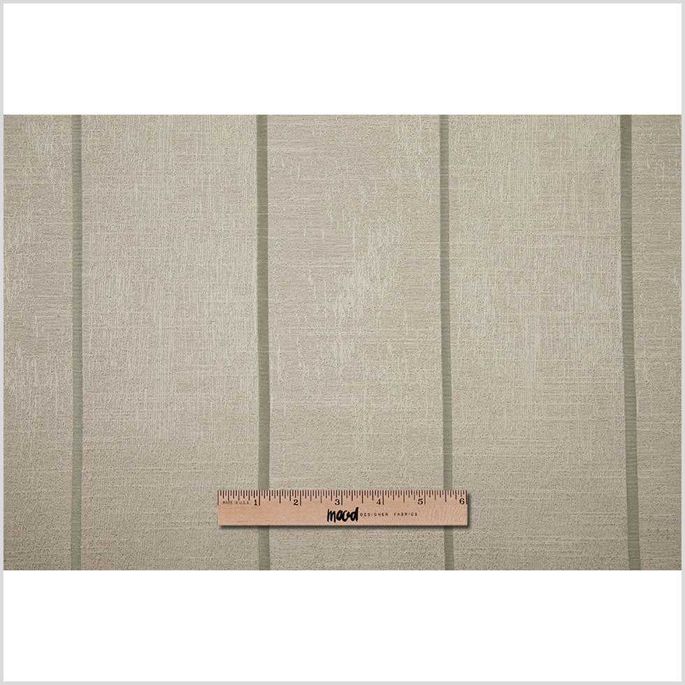 Indian Silver Striped Polyester-Cotton Brocade - Full