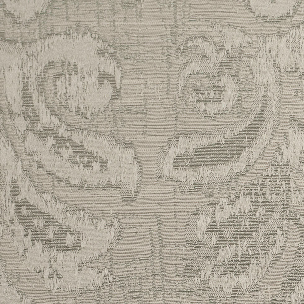 Indian Silver Damask Poly/Cotton Woven Detail