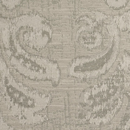 Indian Silver Damask Poly/Cotton Woven Detail