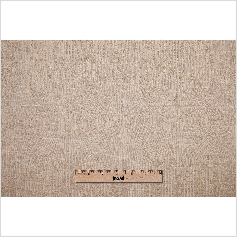 Indian Taupe Geometric Polyester-Cotton Brocade - Full