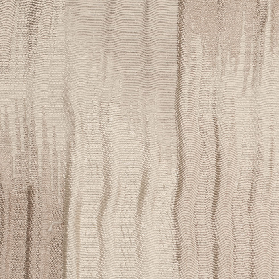 Indian Beige/Ivory Ikat-Like Poly/Cotton Brocade Detail