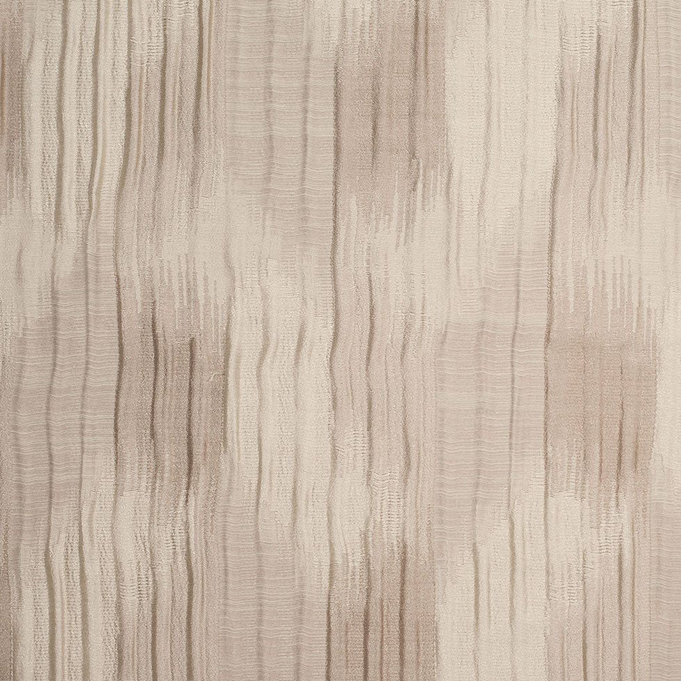 Indian Beige/Ivory Ikat-Like Poly/Cotton Brocade